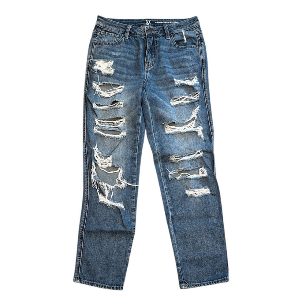NY & Company | EUC Distressed Dream Curvy Boyfriend Jeans